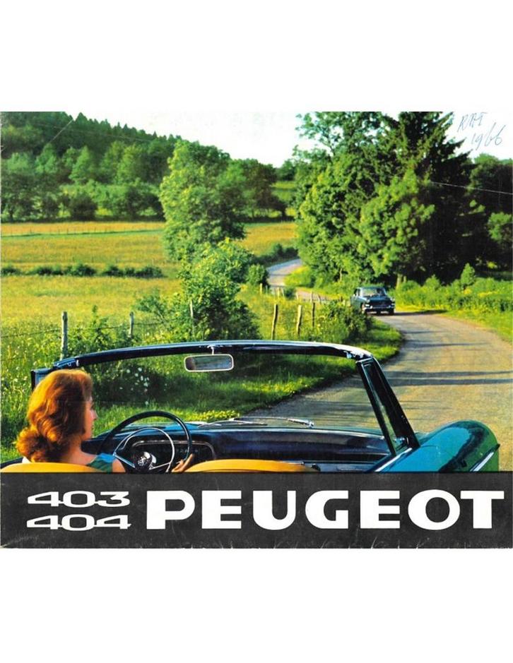 1965 PEUGEOT 403 | 404 BROCHURE NEDERLANDS, Boeken, Auto's | Folders en Tijdschriften, Peugeot