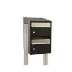 Brievenbusunit Brickset met statief 2-hoog met dak - zwart, Verzenden, Nieuw