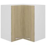 vidaXL Hanghoekkast Lyon 57x57x60 cm bewerkt hout sonoma, Huis en Inrichting, Keuken | Keukenelementen, Verzenden, Nieuw, Bruin
