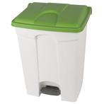 Pedaalemmer | Kunststof (Wit/Groen) | 70L | Klapdeksel |, Verzenden, Nieuw in verpakking