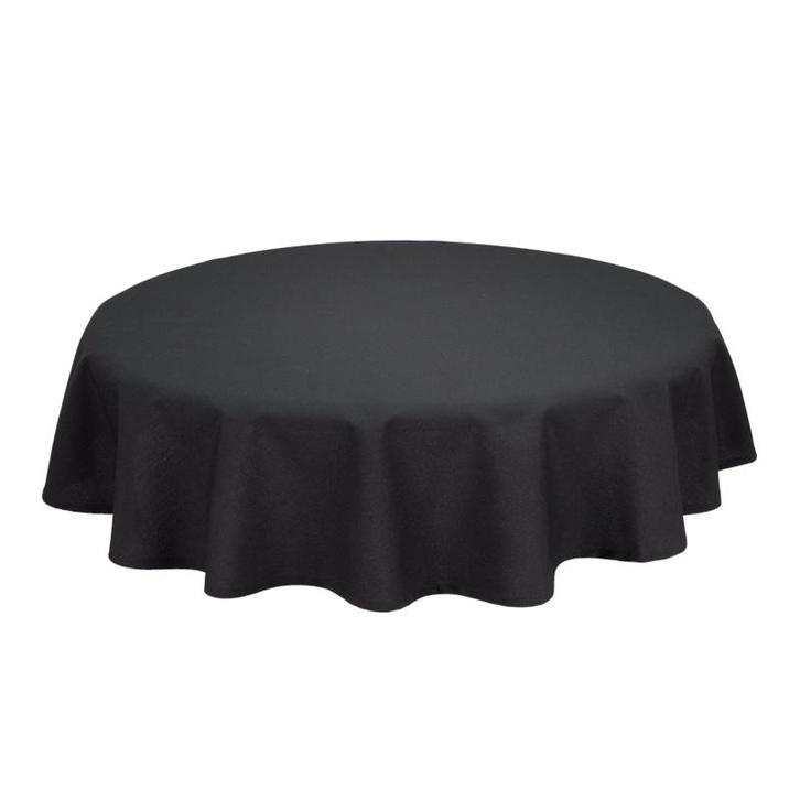 Tafelkleden Rond Black Zwart 230cm Ø - Treb SP, Huis en Inrichting, Tafelkleden, Nieuw, Verzenden