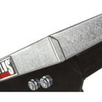 Werkbank zwart 200 cm met zinken werkblad en gereedschapsw..