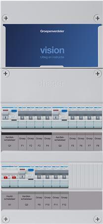 Groepenkast Hager VKG444E 12 groepen 1-fase, Doe-het-zelf en Verbouw, Elektra en Kabels, Nieuw, Verzenden