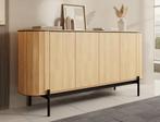 Meubella | Dressoir eiken 168cm | Kast 4 deuren, Verzenden, 150 tot 200 cm, Nieuw, Modern