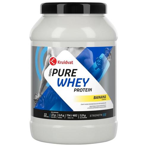 Kruidvat 100% Pure Whey Banana Proteïnepoeder, Sport en Fitness, Gezondheidsproducten en Wellness, Nieuw, Verzenden