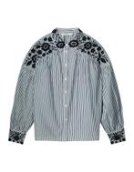 -15% Summum  Summum Longsleeve blouse stripe cotton 2s3228-1, Verzenden, Nieuw, Blauw