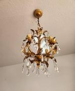 Kroonluchter - IJzer, Kristal, Verguld - Blattgoud shabby, Antiek en Kunst