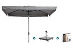 Madison Delos Luxe stokparasol 200x300 cm. - Light grey met, Tuin en Terras, Parasols, Verzenden, Nieuw, Parasolvoet, Kantelbaar
