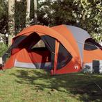vidaXL Gezinstent 6-persoons waterdicht grijs en oranje, Caravans en Kamperen, Verzenden, Nieuw, Tot en met 2