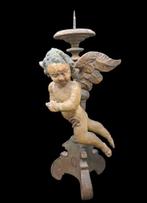Baroque carved putti - unknown - Kaarsenhouder Uitgehakte, Antiek en Kunst