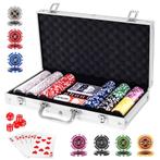 LIVSK Pokerset 300 Chips - Inclusief Aluminium Koffer en Spe, Verzenden, Nieuw