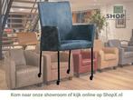 Leren eetkamerstoel Comfort met wieltjes en armleuning, Huis en Inrichting, Stoelen, Overige kleuren, Nieuw, Leer, Ophalen of Verzenden