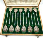 Lepeldoos (12) - .875 (84 Zolotniki) zilver, Antiek en Kunst