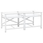 vidaXL Dubbele wasmachine sokkel met uittrekbare planken wit, Verzenden, Nieuw