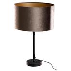 Tafellamp zwart met velours kap groen 35cm - Parte, Huis en Inrichting, Lampen | Tafellampen, Nieuw, Overige materialen, Klassiek / Antiek