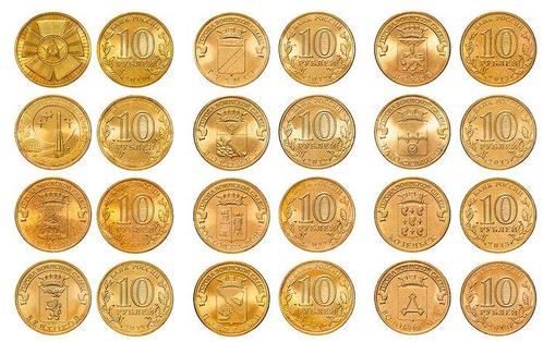 Rusland. Lot of 73 Different 10 Rouble coins 2010/2024, Postzegels en Munten, Munten | Europa | Niet-Euromunten