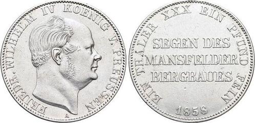 Ausbeutetaler, daalder 1858 A Brandenburg-Preussen Pruise..., Postzegels en Munten, Munten | Europa | Niet-Euromunten, Verzenden