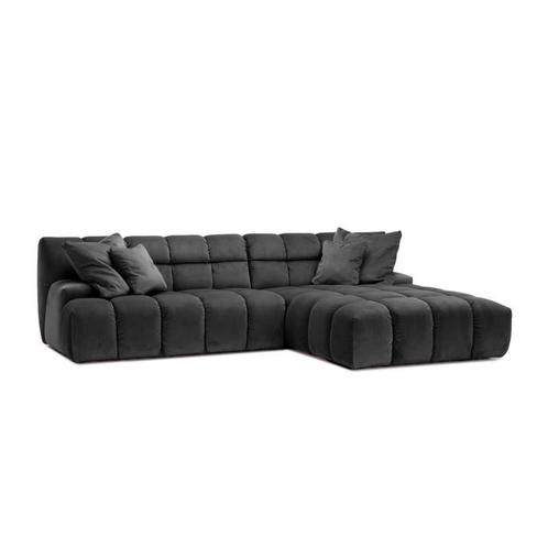 Loungebank Tynaarlo - loungebanken - Zwart, Huis en Inrichting, Banken | Sofa's en Chaises Longues, Nieuw, Stof