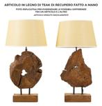 LAMPADA TEAK DA TAVOLO KEPALA CM Ø 35X69, Ophalen of Verzenden, Nieuw