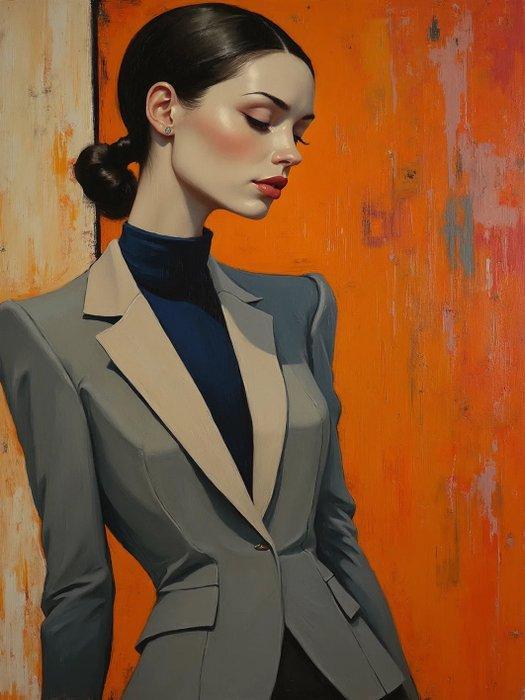 KAUGER (1972) - Vanessa 1/1 Toile XL, Antiek en Kunst, Kunst | Schilderijen | Modern