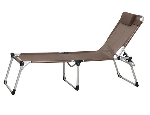 Siena Garden Sole Klappliege 214x70x45 cm Aluminium/Silber -, Tuin en Terras, Tuinsets en Loungesets, Ophalen of Verzenden