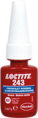 Loctite Schroefdraadborging middelsterk 243 - 10 ml, Ophalen of Verzenden, Nieuw