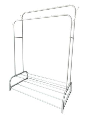 Kledingrek | Metaal met coating | 110x55x160cm | Wit beschikbaar voor biedingen