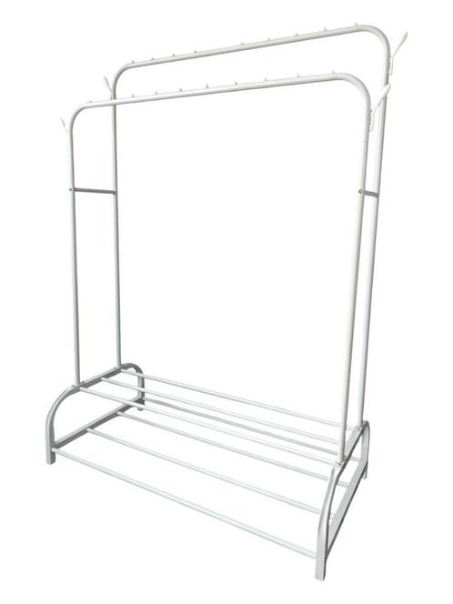 Kledingrek | Metaal met coating | 110x55x160cm | Wit, Kleding | Dames, Kledingrekken, Nieuw, Verzenden