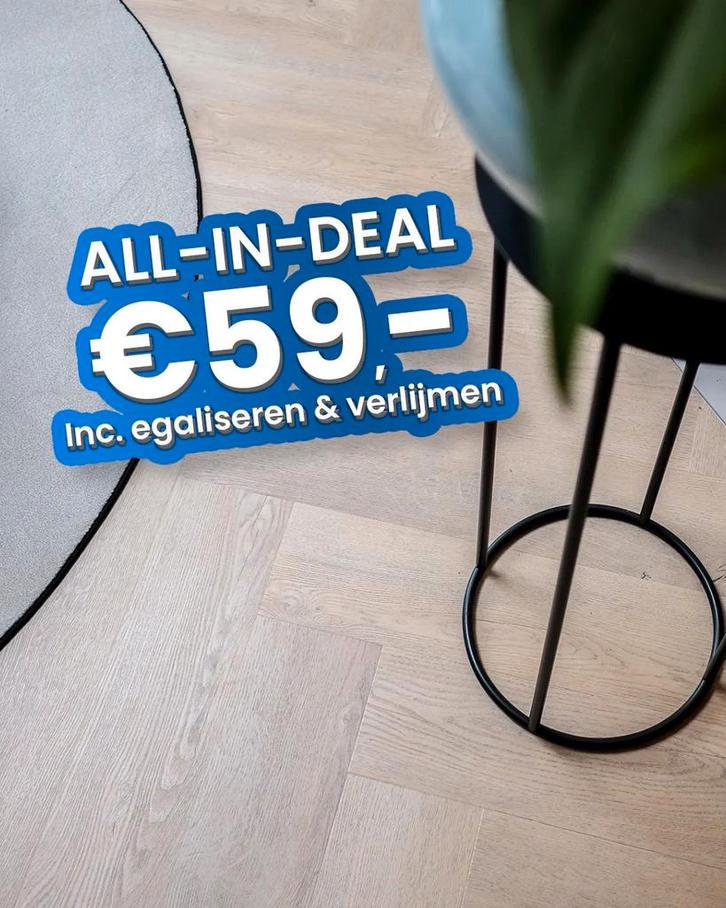 Plak pvc Visgraat licht grijs |  Belakos Palazzo Visgraat XL, Huis en Inrichting, Stoffering | Vloerbedekking, Ophalen