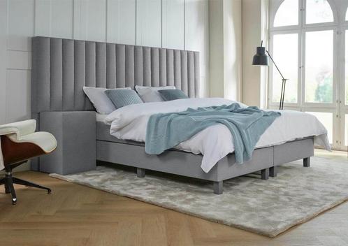 ACTIE! Boxspring Lyon 160 200 Grijs, Huis en Inrichting, Slaapkamer | Boxsprings, 160 cm, 200 cm, Grijs, Tweepersoons, Nieuw, Verzenden