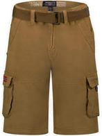 Heren Korte Broek Zakken Geographical Norway Pionec Kaki, Verzenden, Nieuw, Bruin