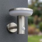 Solar buiten Wandlamp met sensor | rond | 4,4W 3000K, Ophalen of Verzenden, Nieuw, Metaal
