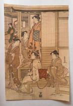 Originele ukiyo-e-prent – oud drukwerk uit laat-Edo /
