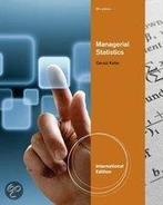 Managerial Statistics International Edition wi 9781111534639, Boeken, Zo goed als nieuw, Verzenden