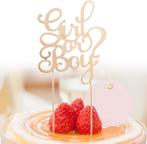 Houten genderreveal taart topper Girl or Boy, Hobby en Vrije tijd, Taarten en Cupcakes maken, Verzenden, Nieuw, Taarten of Cupcakes