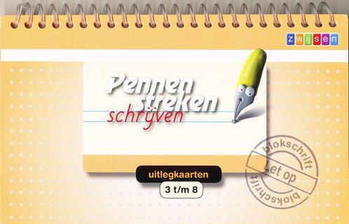 Pennenstreken versie 2 Uitlegkaarten 3 t/m 8 Blokschrift, Boeken, Schoolboeken, Nieuw, Verzenden