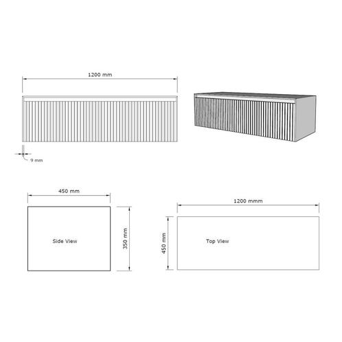 Onderkast Gliss Design Timotheus 120 CM Incl. Topplaat Pure, Doe-het-zelf en Verbouw, Sanitair, Ophalen of Verzenden