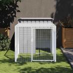 vidaXL Kippenhok met ren 110x201x110 cm gegalvaniseerd staal, Verzenden, Nieuw