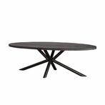 *WOONWINKEL* Tower Living Selva Mangohout Eettafel Ovaal Zwa, Verzenden, Nieuw