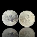Zuid-Afrika, Canada. 2 x .999 Silver 1 oz - Krugerrand - 1