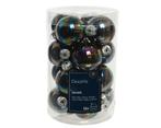 Kerstbal kerstballen zwart iris shiny glans hangers 3.5 cm, Hobby en Vrije tijd, Ophalen of Verzenden, Nieuw
