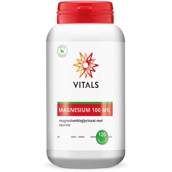 Vitals Magnesiumbisglycinaat 100 mg - 120 Tabletten, Sport en Fitness, Gezondheidsproducten en Wellness, Verzenden
