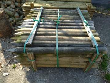 Ronde paal gepunt geïmpregneerd 8 cm, 110 cm lang, b-keus. beschikbaar voor biedingen
