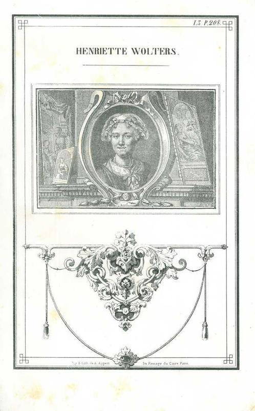 Portrait of Henrietta van Pee, Antiek en Kunst, Kunst | Etsen en Gravures