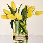 Antonio Perotti - Still Life Bicchiere in vetro con tulipani