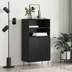 vidaXL Highboard Zwart 60 x 36 x 110 cm Bewerkt hout, Minder dan 50 cm, Verzenden, 100 tot 150 cm, Nieuw