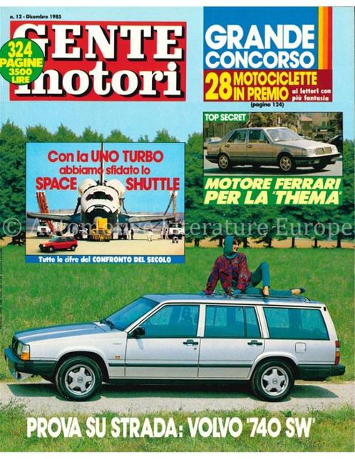 1985 GENTE MOTORI MAGAZINE 12 ITALIAANS, Boeken, Auto's | Folders en Tijdschriften