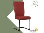 Leren eetkamerstoel Dry - Hermes Red (rood) - Sledepoot, Huis en Inrichting, Nieuw, Leer, Ophalen of Verzenden, Rood