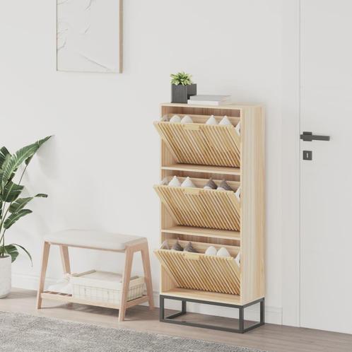 vidaXL Schoenenkast 52x25x120 cm bewerkt hout, Huis en Inrichting, Kasten | Schoenenrekken, Nieuw, Verzenden