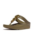 -10% FitFlop  FitFlop Halo bead-circle metallic toe-post san, Kleding | Dames, Schoenen, Verzenden, Nieuw, Groen